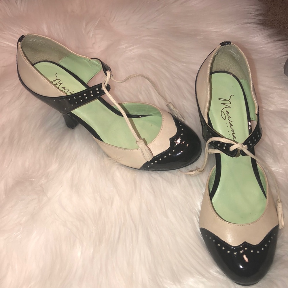 Mariana lace up high heels!!